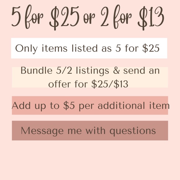5 for $25 or 2 for $13 - Picture 1 of 1